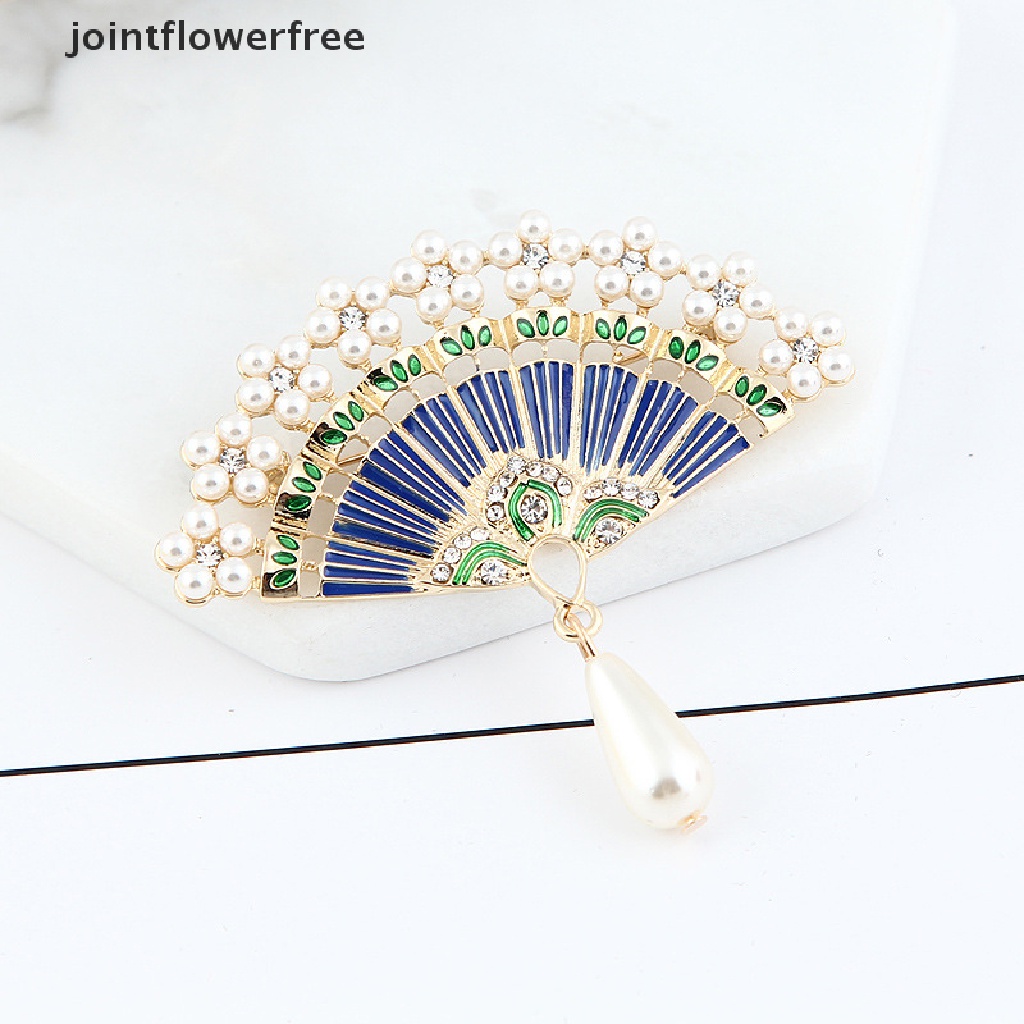 Ghim cài áo hình dạng chiếc quạt phong cách vintage thời trang