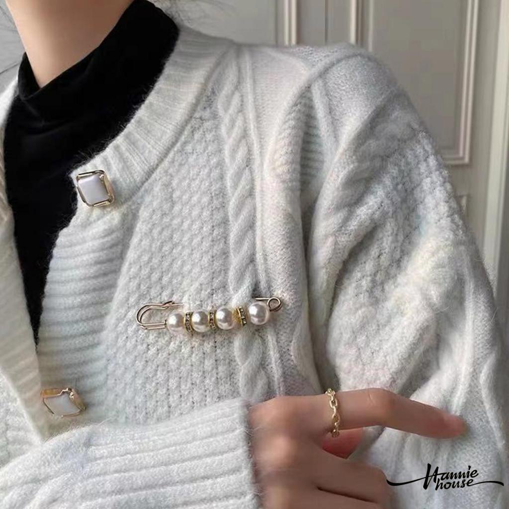 Ghim cài áo trang trí đính ngọc trai dành cho nữ