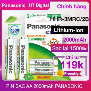 Mua Pin Sạc AA Panasonic 2000mAh HHR-3MRC/2B - Pin Sạc Lại 1500 lần - Pin Dung Lượng Cao Cho Micro Karaoke  thiết bị điện tử