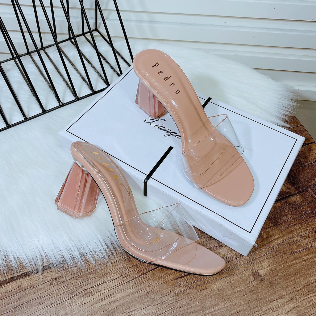 [FREE SHIP 50K] DÉP GUỐC QUAI TRONG GÓT VUÔNG SƠN TRONG 7P 2 MÀU HOT HIT CHẮC CHÂN