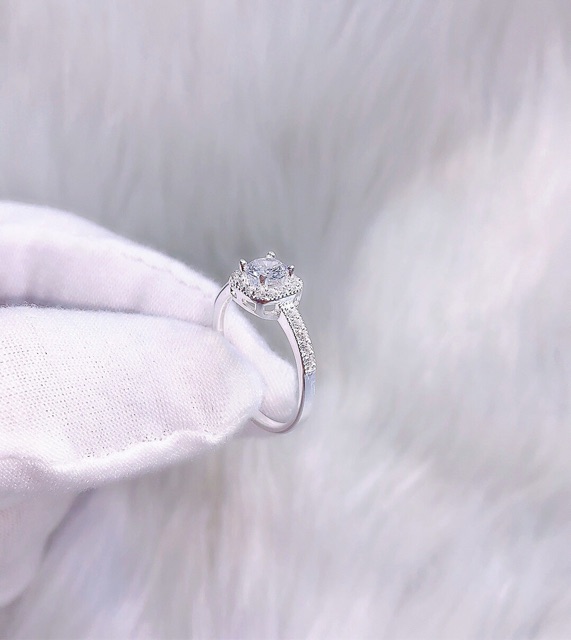 Nhẫn kiểu vuông cánh lượn NGỌC MẬU bạc ta