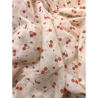 Vải tơ oganza cherry