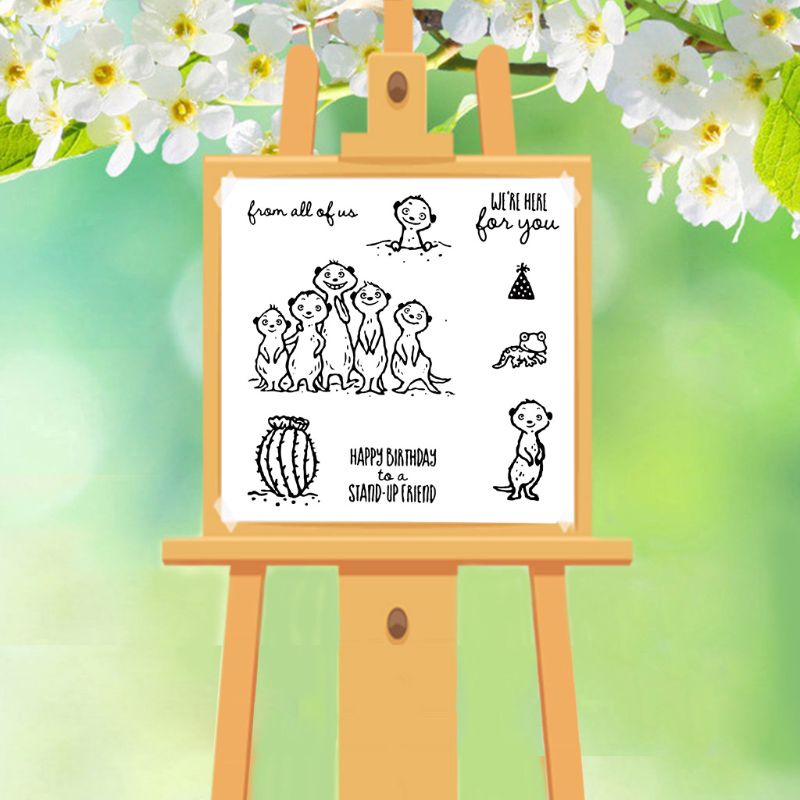 Con Dấu Silicone Trong Suốt In Nổi Chữ Happy Birthday Trang Trí Sổ Tay DIY