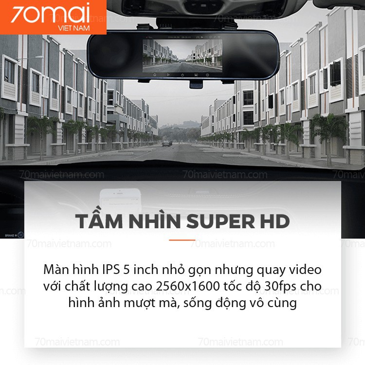 {Camera +thẻ 32G, không cam lùi} Camera hành trình dạng gương 70MAI rearview Dash cam Midrive D04 - Tiếng Anh Quốc Tế | BigBuy360 - bigbuy360.vn