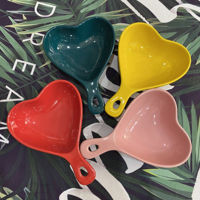 Chảo Tim Siêu Cấp dùng lò Nướng - Bát Sứ hình trái Tim _ Hàng Nhập Khẩu