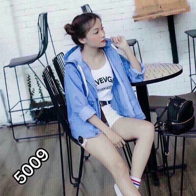 Khoác jean nữ có nón SN232 KJW014 5009