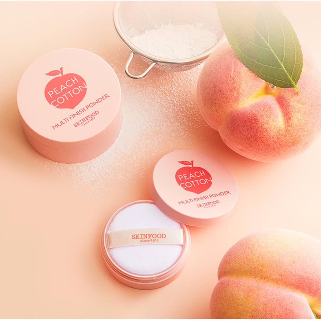 SKINFOOD - Phấn phủ kiềm dầu đào Peach Cotton Multi Finish Powder