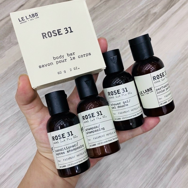 Set tắm gội Le Labo Rose 31 4x40ml + xà phòng 60g | Thế Giới Skin Care