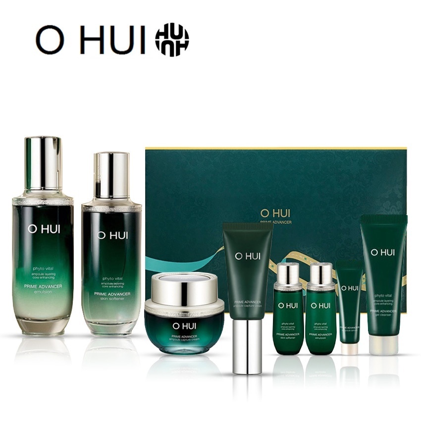 Bộ dưỡng chống Lão Hóa Ohui Xanh Prime Advancer 9pcs Special Set - Bộ Ohui Xanh