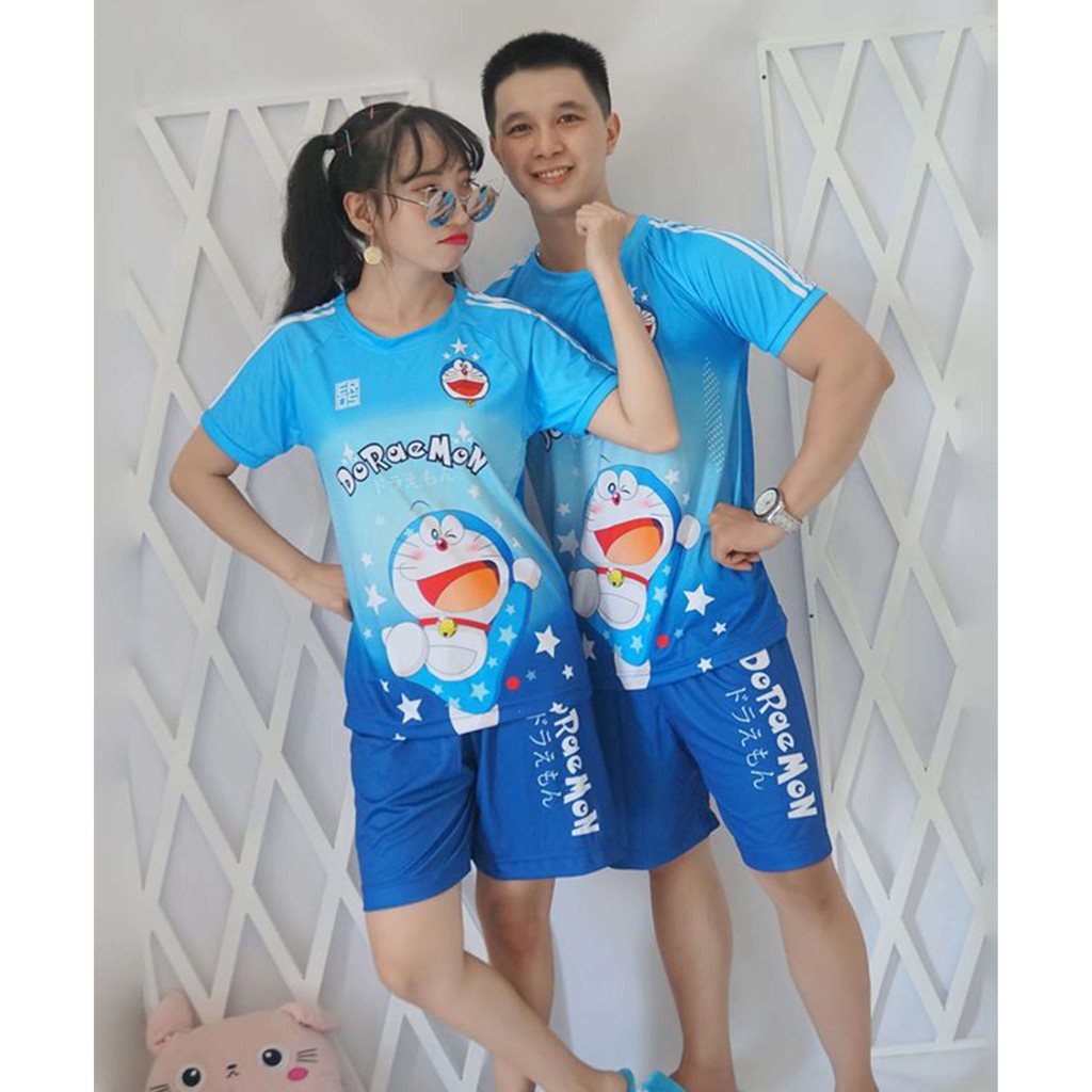 Đồ Thể Thao Hoạt Hình Doraemon Couple Siêu Đáng Yêu