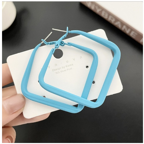 Bông Tai Hình Thoi Đủ Màu Phong Cách Hiện Đại