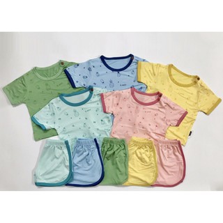 Bộ cộc tay thun lạnh phối màu KWO cài vai, hàng thun lạnh chuẩn