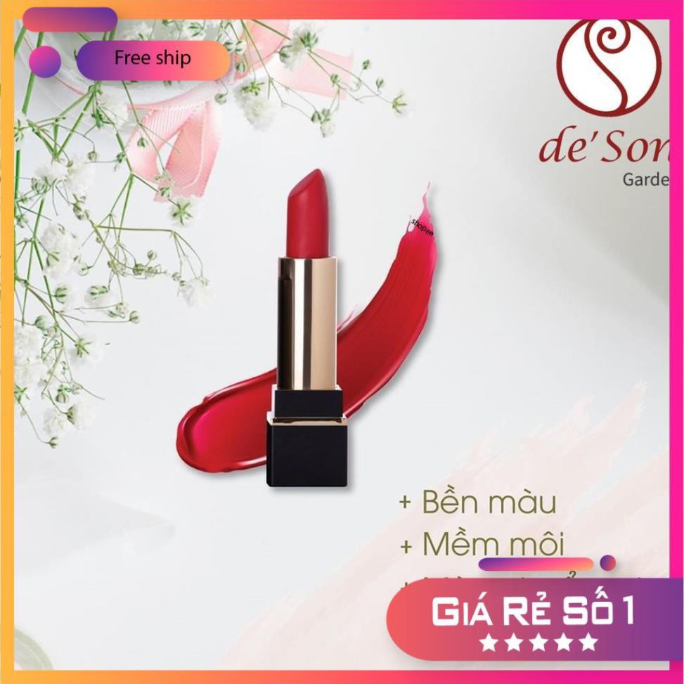 HGHG911 [Bb128] Son Thỏi Lì Handmade Passion Luxury Matte De' Son Garden Lipstick Không Chì Siêu Lì 5g