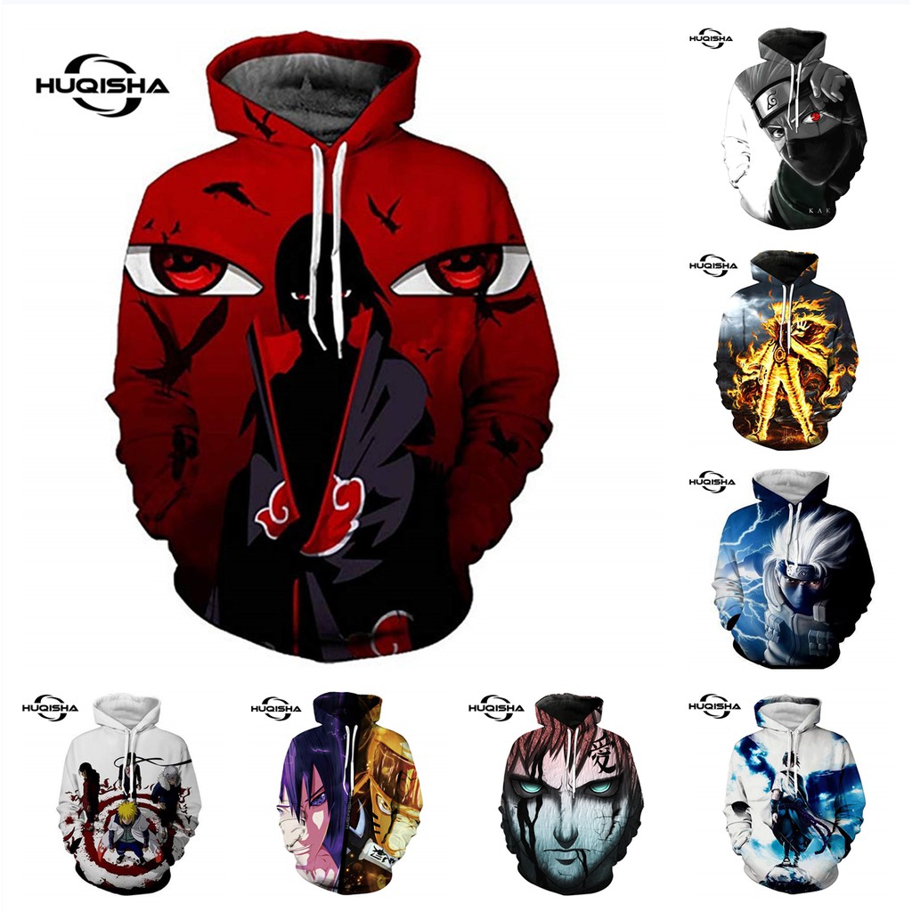 Áo khoác hoodie họa tiết anime naruto uchiha itachi thời trang cho nam và nữ HUQISHA