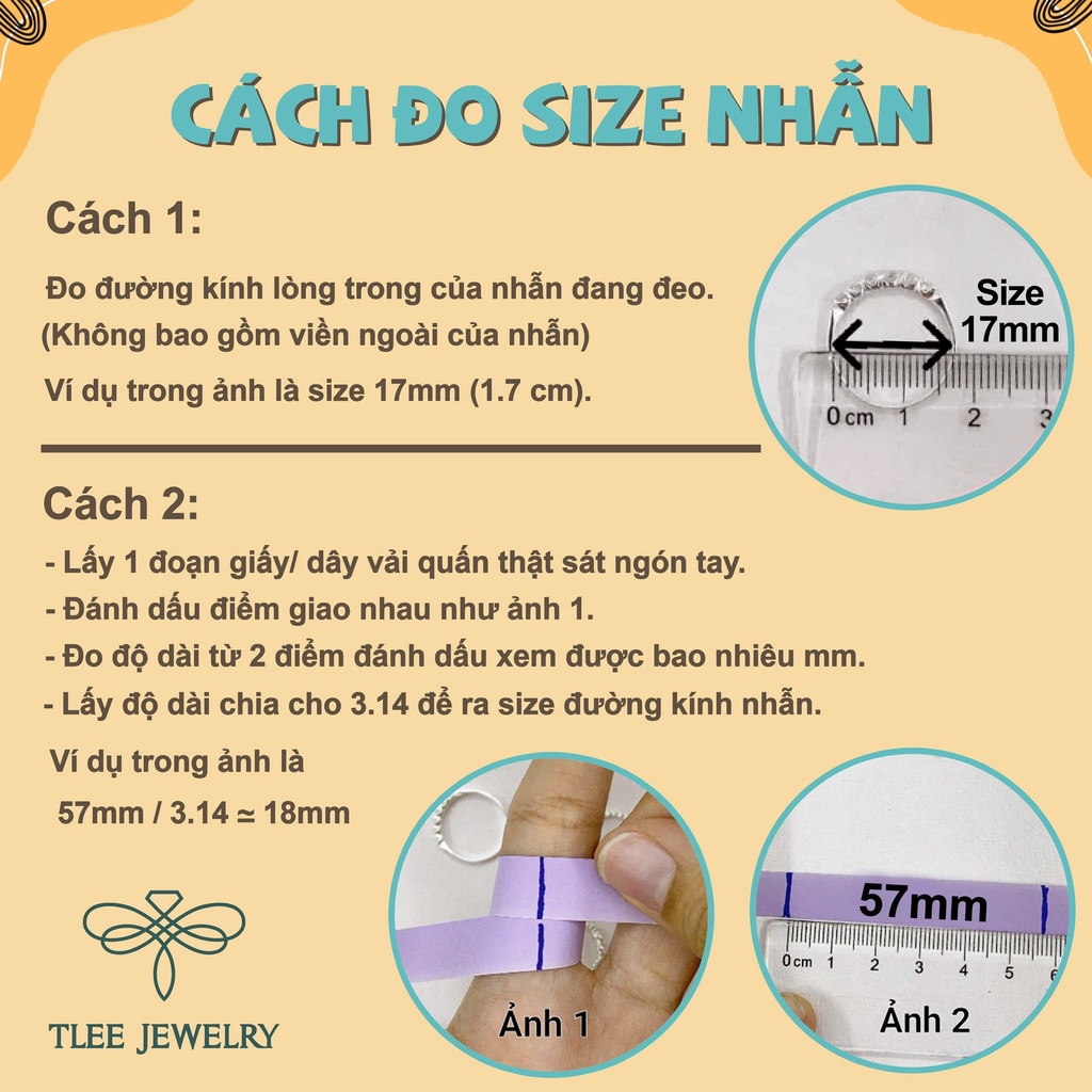 Nhẫn bạc nữ TLEE tiny mảnh mạ vàng 14k cao cấp TleeJewelry A0113