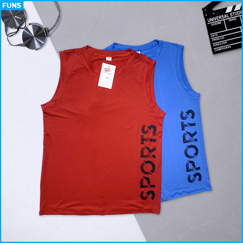 Áo thun nam ba lỗ FUNS  Áo 3 lỗ nam mã TT2-Q cổ tròn TankTop form rộng sát nách tập gym co giãn mùa hè thu