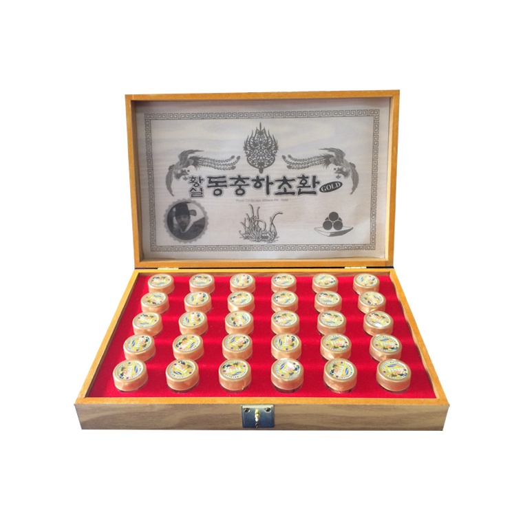 Đông trùng hạ thảo hộp gỗ KangWha Hàn Quốc(30v)