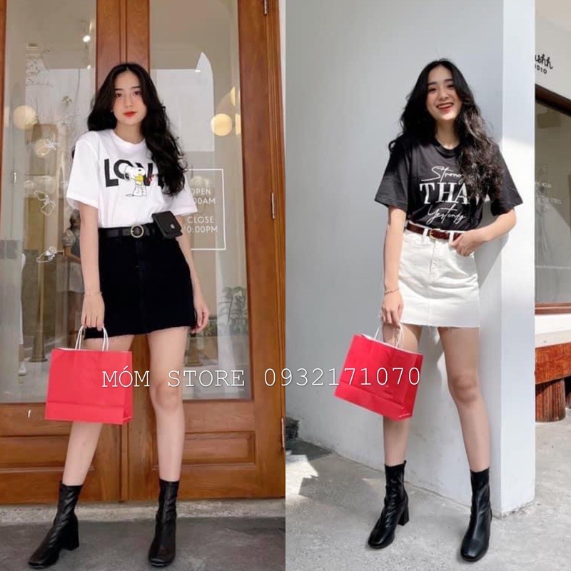 Chân Váy Jean Chữ A Xuất Xịn