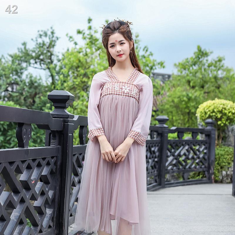 Trang phục nữ sinh Hanfu cải tiến, phong cách Trung Hoa Dân Quốc, bộ đồ nữ, áo dài, cổ điển, văn học, hàng ngày
