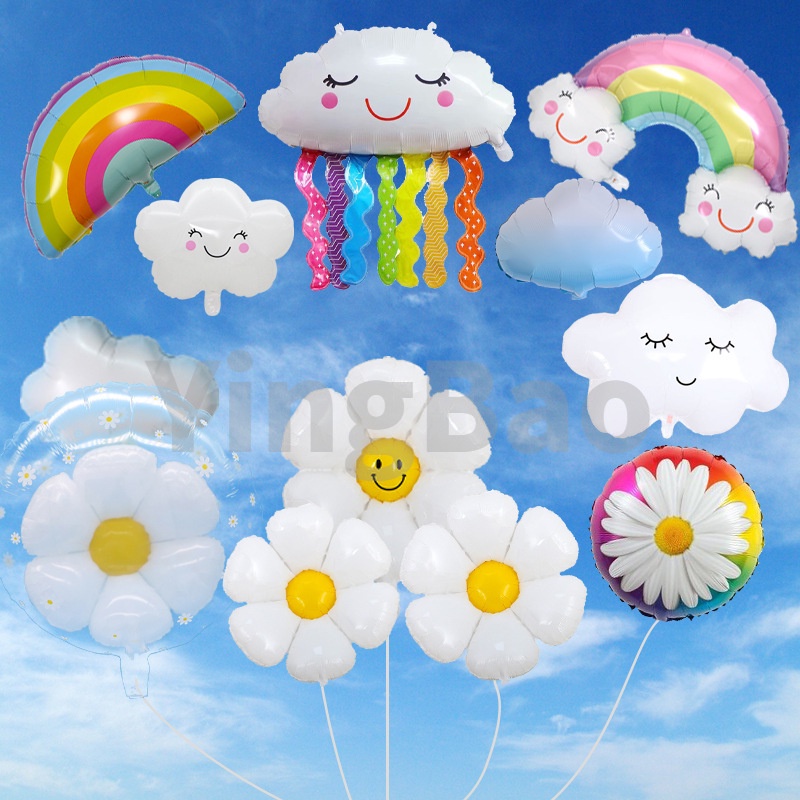 Bong Bóng Lá Nhôm Hình Cầu Mây Cười Mặt Cười Trang Trí Tiệc Sinh Nhật/Tiệc Cưới