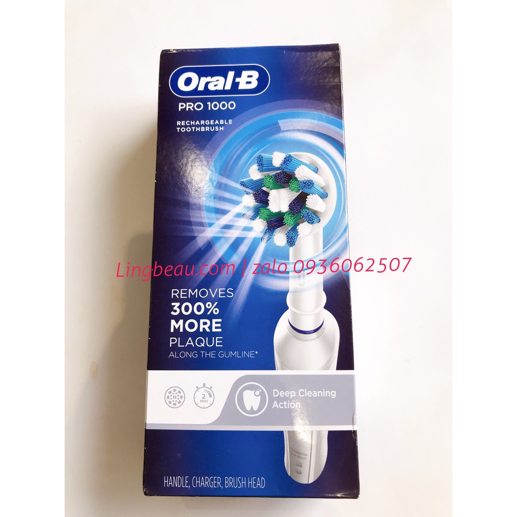 Bàn chải đánh răng điện tử tự động Oral-B PRO 1000 Rechargeable Toothbrush