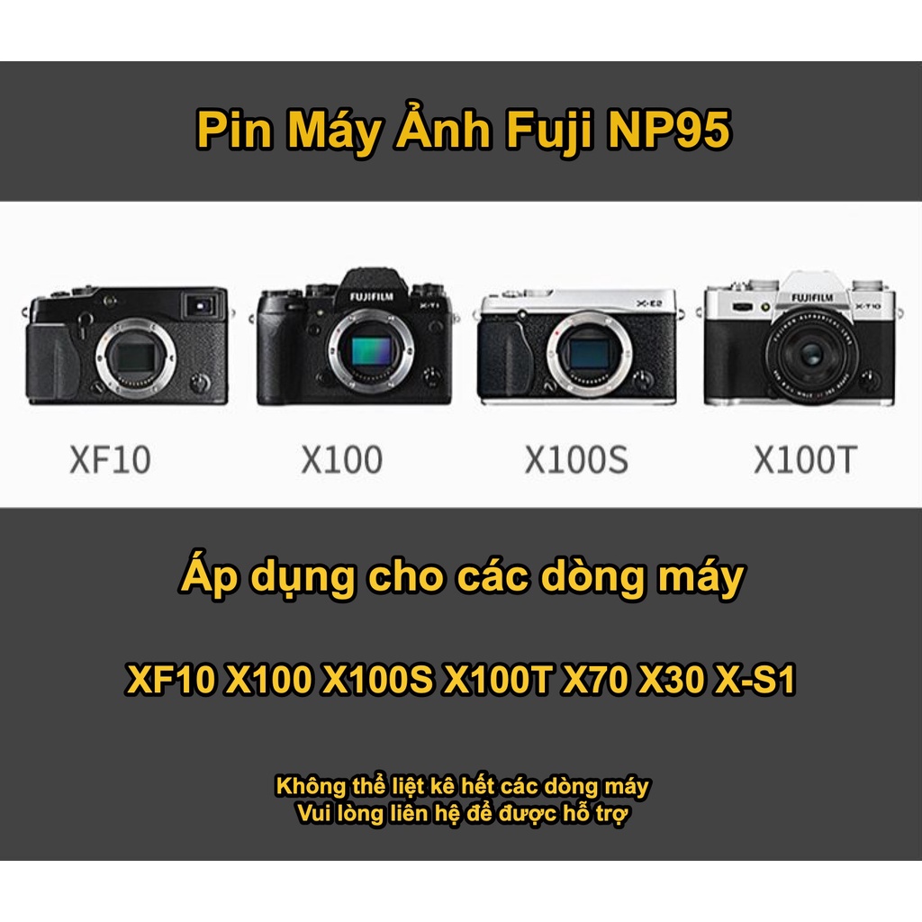 Pin Máy Ảnh Pisen Fujji NP95