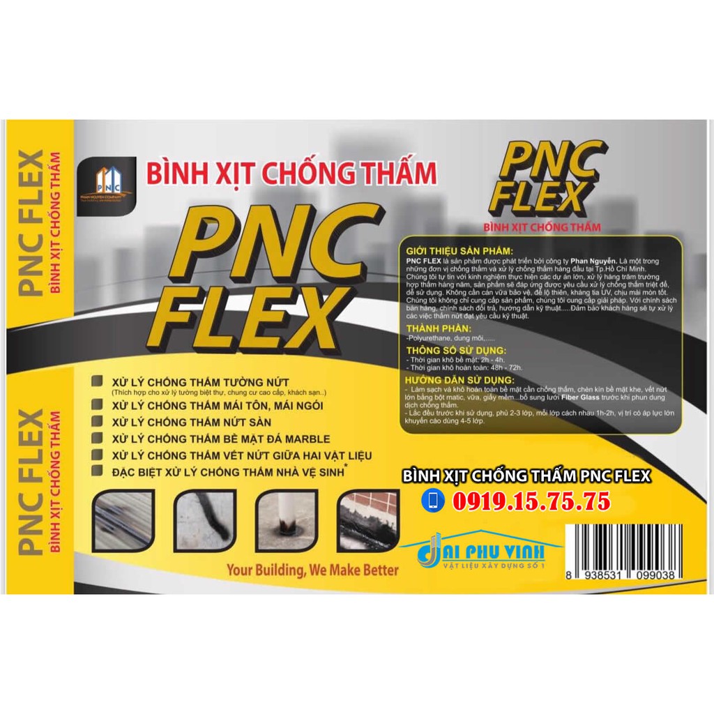 [CAO CẤP] Bình xịt chống thấm đường ron gạch - kẽ nứt tường - Kẽ nứt bê tông - Cổ ống thoát sàn - kẽ nứt seno ban công