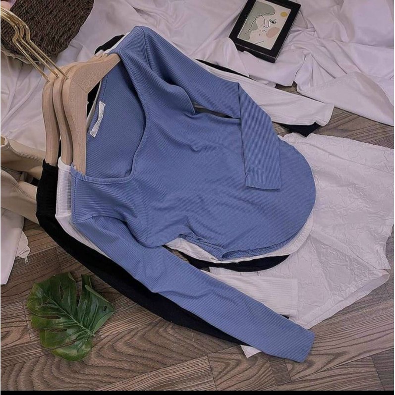 ÁO THUN GÂN TÀ HÌNH CUNG TAY DÀI ÔM vb1