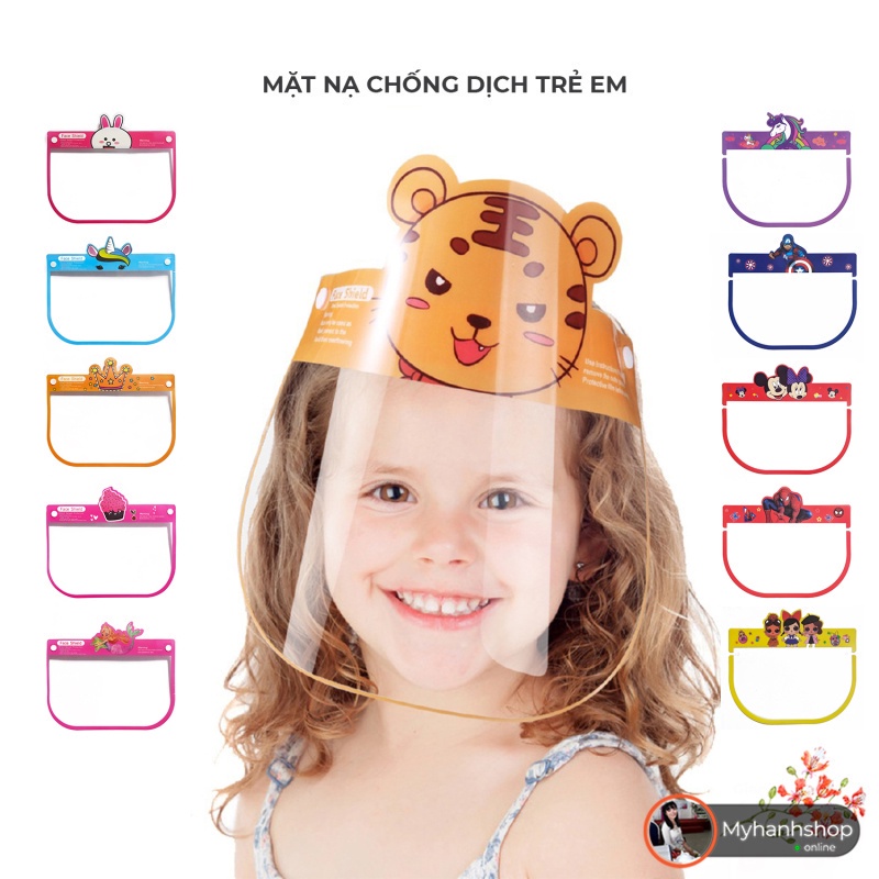 ✅ Tấm Chắn Giọt Bắn- FACE SHIELD (Thun Xốp) (Trẻ Em), phòng dịch , chống bụi cho bé -VT0793