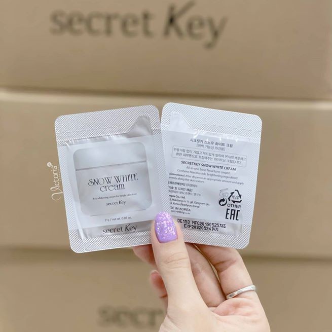 [Sample 2g] Kem dưỡng trắng da Secret Key Snow White Cream