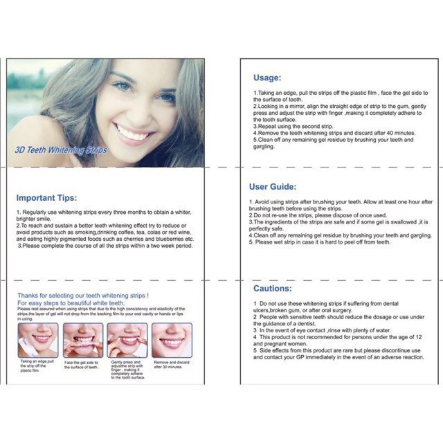 Nhãn Dán Làm Trắng Răng 3D Tiện Dụng