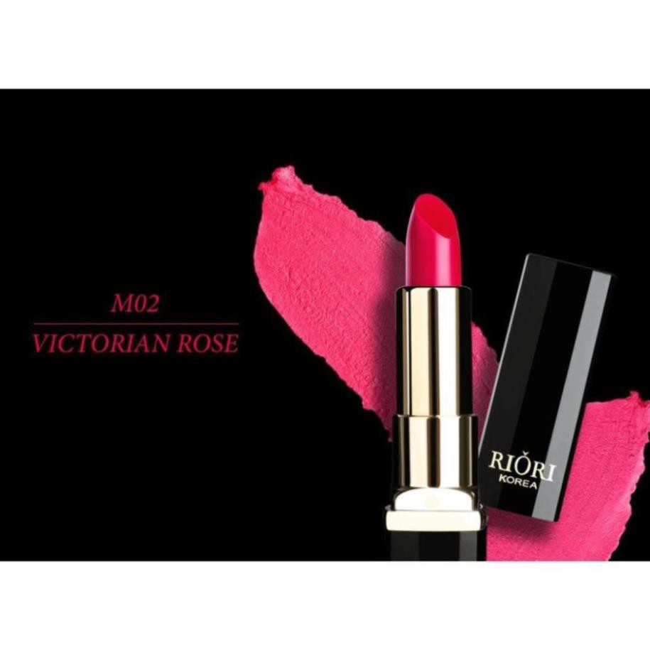 Son Lì Riori Matte Lipstick 02 - Victorian Rose: Hồng Tươi