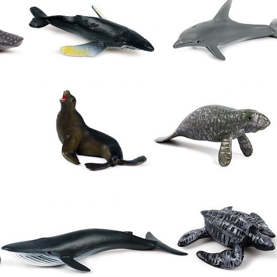 Bộ 12 món đồ chơi mô hình Gorock hình sinh vật biển mini giáo dục cho trẻ nhỏ