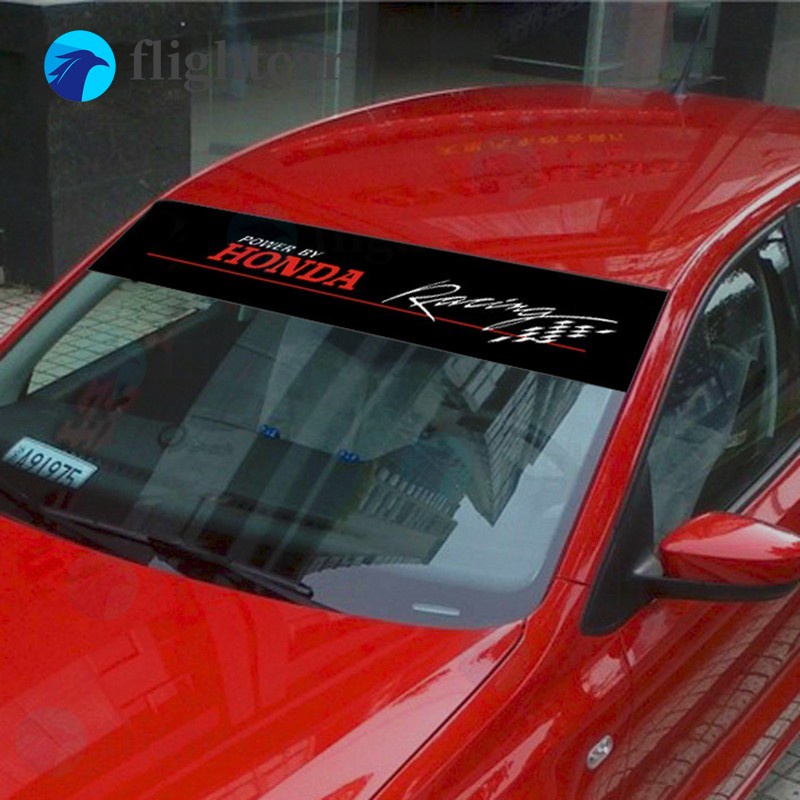Miếng Dán Trang Trí Kính Chắn Gió Phía Trước Xe Hơi Bằng Vinyl Phản Quang Cho Honda City Fit Accord Civic