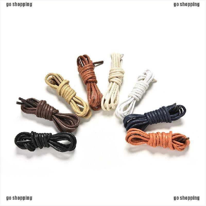 {go shopping}Waxed Round Shoe Laces Shoelace Bootlaces Leather Brogues Multi Color 27.6