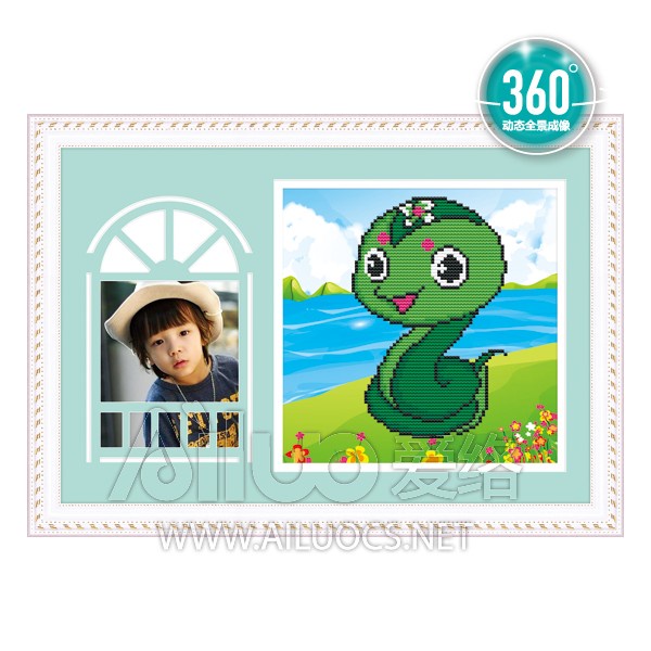 Tranh đính đá con rắn ( 31 x 31 cm ) chưa đính