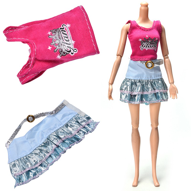Set Váy 2 Món Thời Trang Cho Búp Bê Barbie
