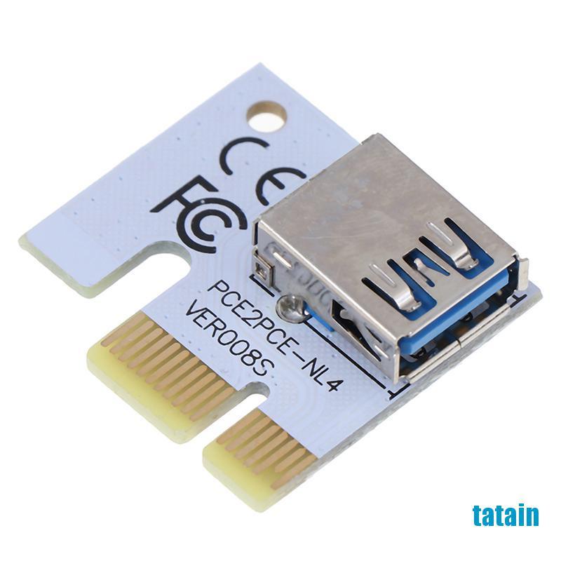 [TA] USB 3.0 PCI-E 1X to 16X Extension Cable Mining PCI-E Extended Line Card Adapter  WK