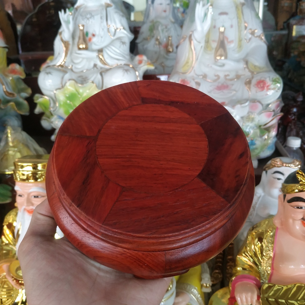 Đế tròn kê tượng bát nhang lư hương đồ cúng gỗ Hương