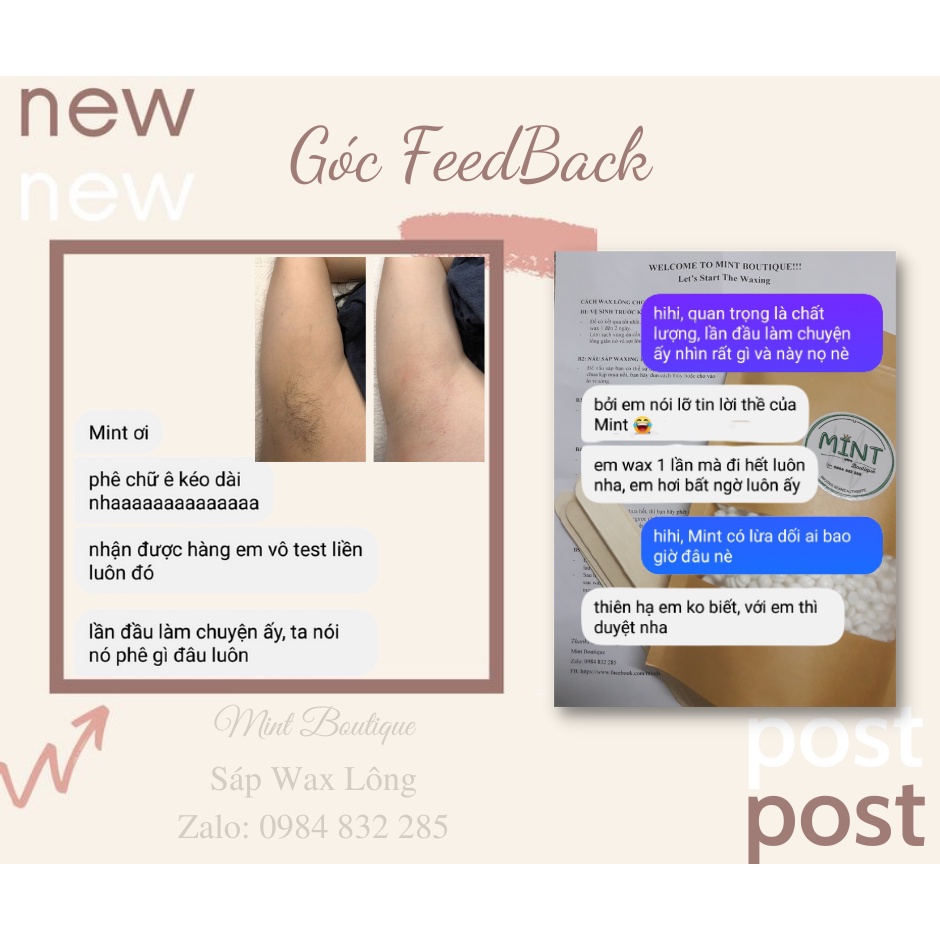 Sáp wax lông nóng cao cấp, siêu bám lông dùng cho wax bikini, nách, tay, chân