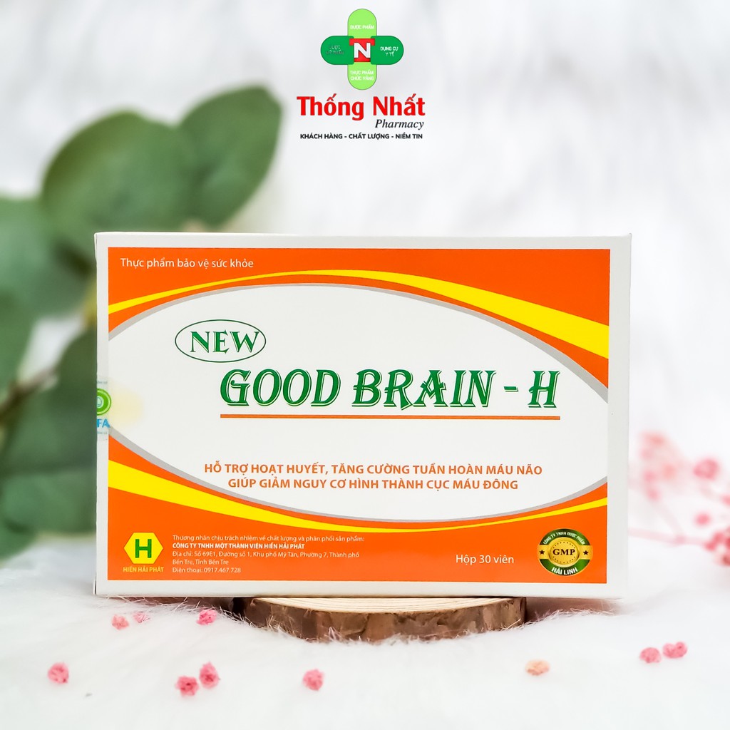 Hoạt huyết dưỡng não cải thiện giấc ngủ Good Brain H hộp 30 viên HHP