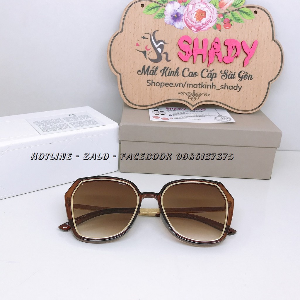 Mắt Kính Nữ Cao Cấp Màu Nâu Viền Kim Loại Full Box | BigBuy360 - bigbuy360.vn