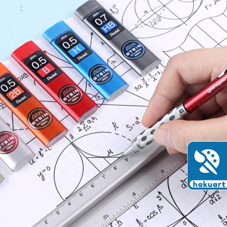 Ruột ngòi chì bấm PENTEL Ain Stein 2B 0.3/0.5/0.7/0.9 - Họa cụ Hakuart