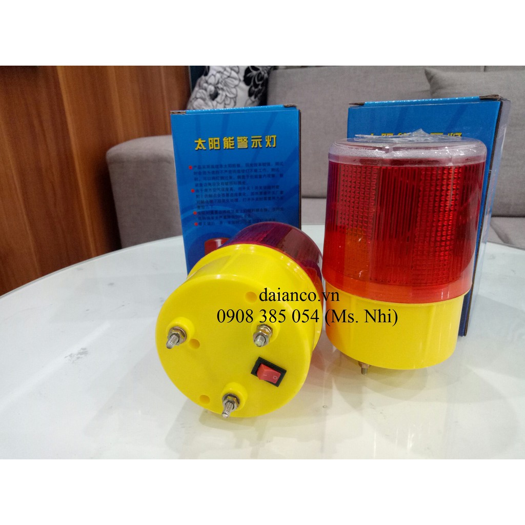 Đèn Cảnh Báo Năng Lượng Mặt Trời JS-01- Hình thật, có sẵn