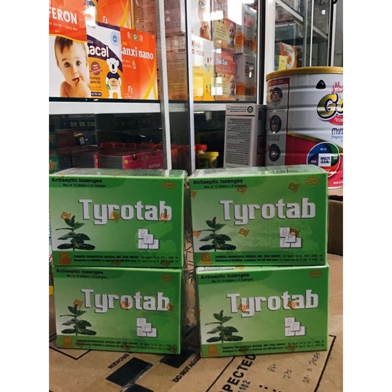[Chính hãng] VIÊN NGẬM SÁT TRÙNG TYROTAB hộp 80 viên (10 VĨ ) - Ngậm ho  Date mới