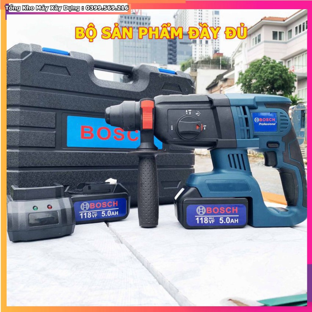 Máy Khoan Bê Tông Dùng Pin BOSCH 118V 3 Chức Năng HỖ TRỢ BH 1-1 24/7