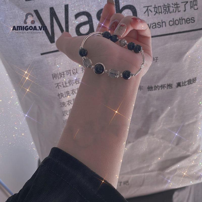 ✨✨Vòng Tay Đá Mặt Trăng Pha Lê Cho Cặp Đôi / Bạn Thân Phong Cách Pixiu Cổ Điển