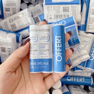 Set 3 thỏi - son dưỡng môi bioderma pháp