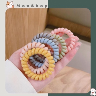 Dây buộc tóc lò xo xoắn nhiều màu pastel