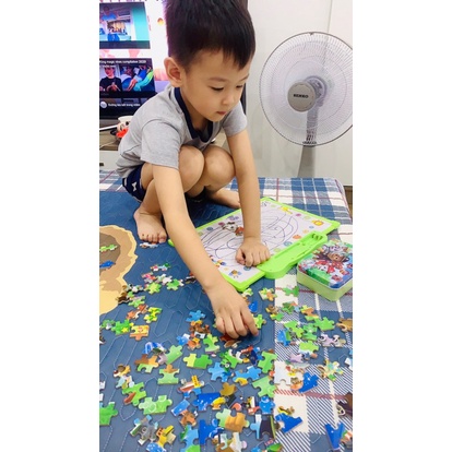 Tranh Xếp Hình Ghép Hình 100 200 Mảnh Hộp Sắt Cho Bé Có Hình Mẫu Và Đáp Án Số Ở Mặt Sau